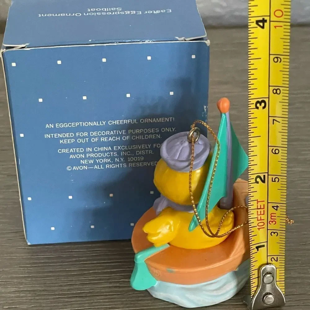 Avon Easter Eggspression Sailboat Chick Holiday Ornament